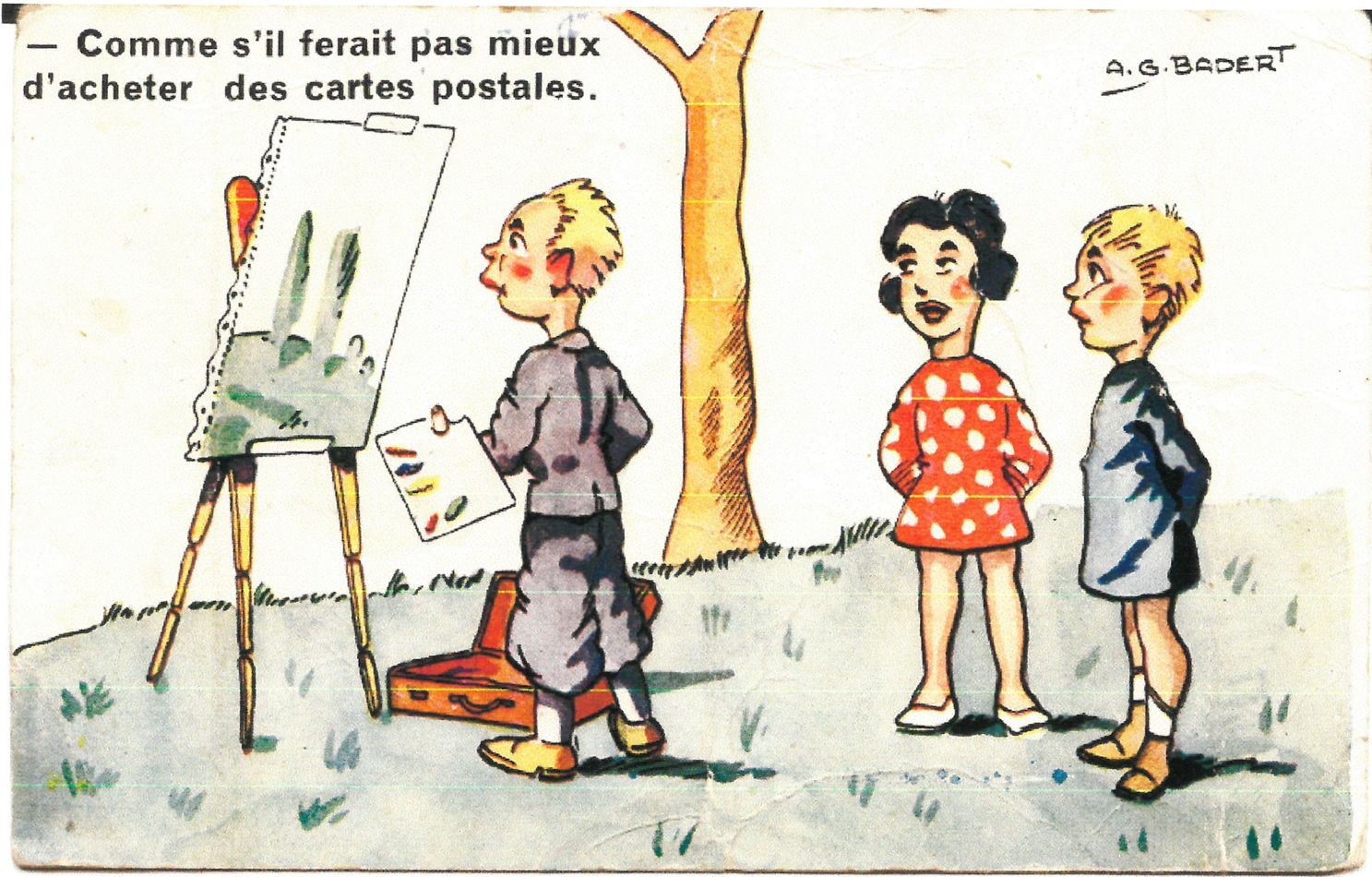 Carte postale envoyée par Georges Bardoux à sa famille, de Ruffec(Charente), le 12 mai 1944
